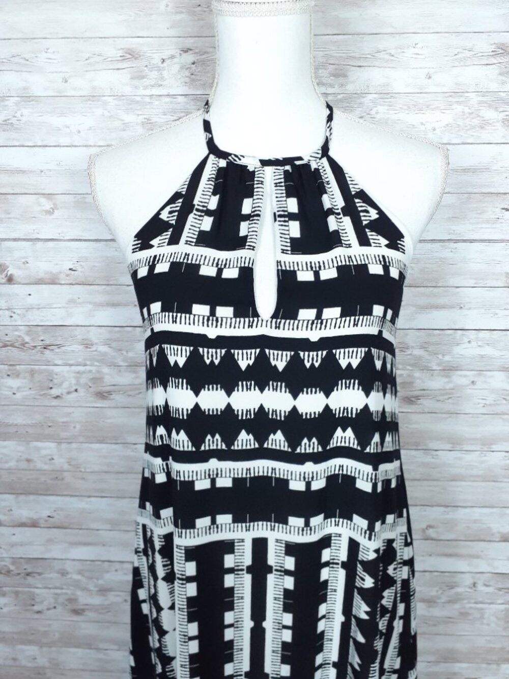 Peyton Jensen Evereve Mika Midi Dress XS Halter Neckline Handkercheif Hem 940A - Picture 2 of 8